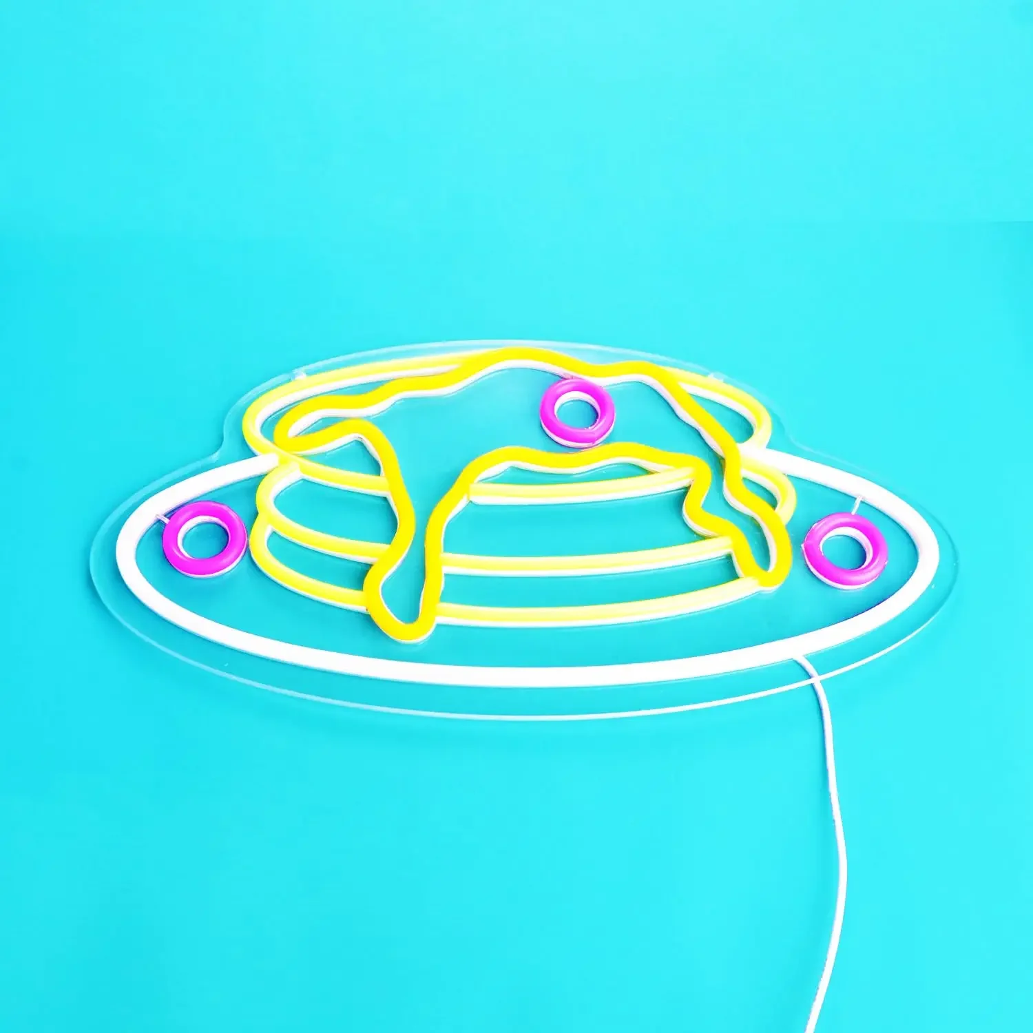Burger Neon Sign LED Wall Art USB Powered  Lamp Hamburger Planet Theme Decor Kitchen Restaurant Party Aesthetic Hanging Light