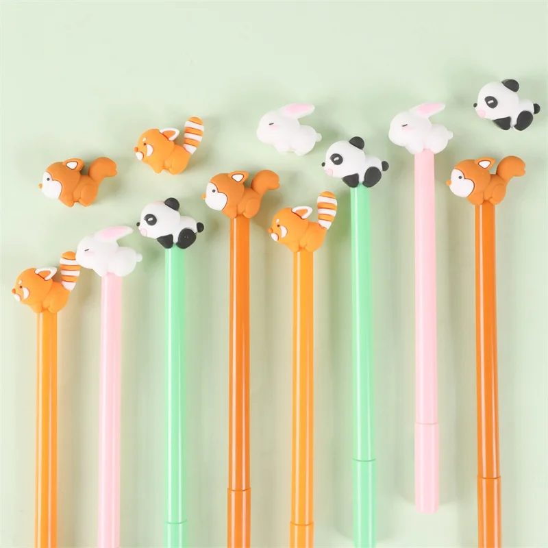 Imagem -03 - Kawaii Panda Gel Pen Canetas Assinatura Tinta Preta Presente Bonito Papelaria Escola Escrita Suprimentos 0.5 mm 48 Pcs por Lote