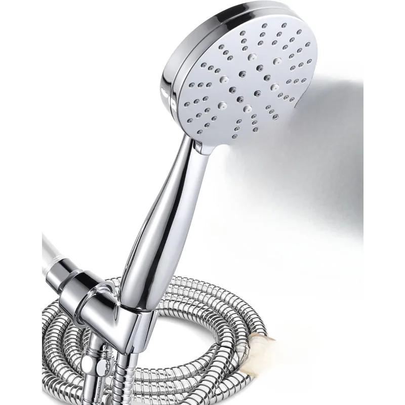 3-Spray Handheld Shower Head with Long Hose and Holder-2.5 GPM High Pressure Shower Head - WIDE, MASSAGE, and MIST Sprays