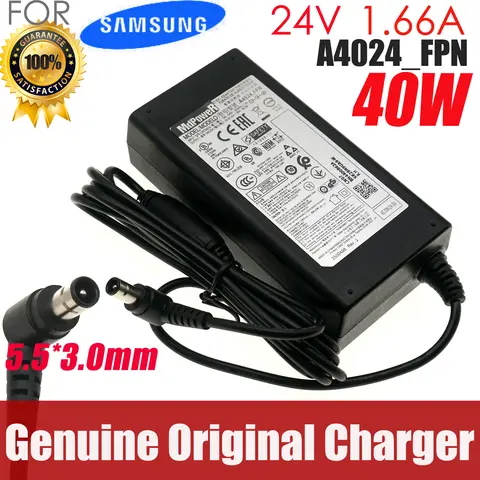 24V 1.66A 40W AC Adapter A4024-FPN Power Supply for Samsung Soundbar HW-K551 HW-Q60T HW-550 HW-K650 HW-Q600A BN44-00862A Charger