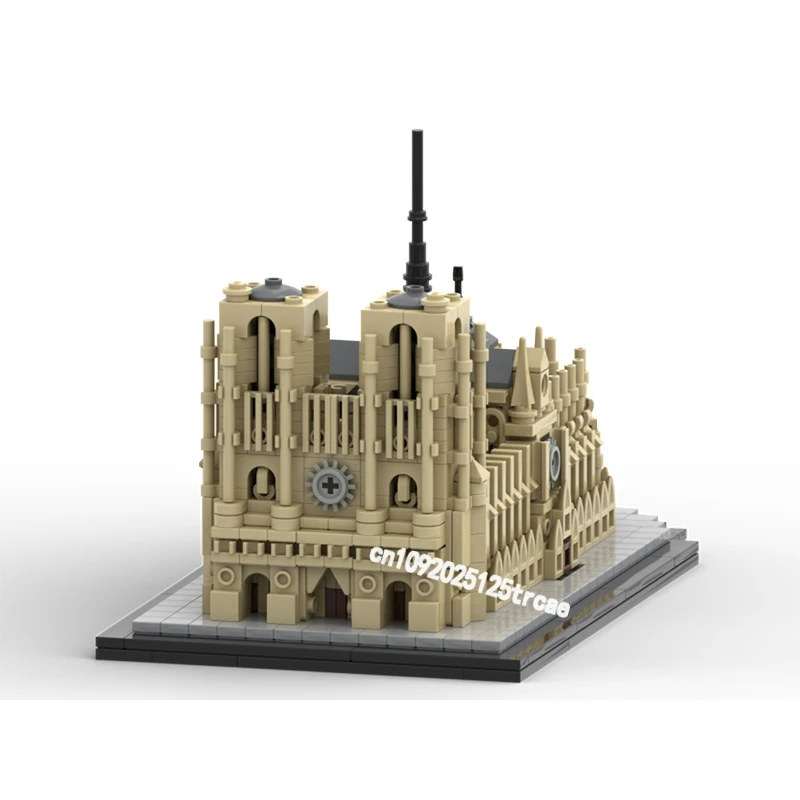 New City Hot Selling Street View Moc Modular Notre-Dame De Paris Model Building Blocks Diy Creative Ideas Kid Toys Birthday Gift