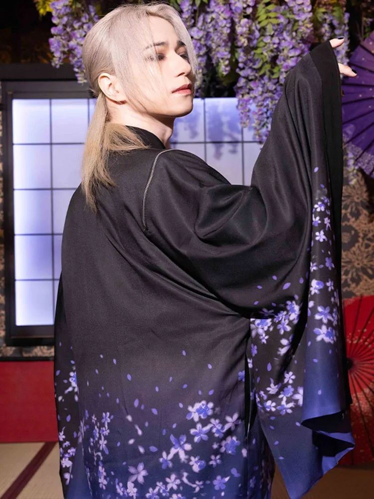 

Куртка-кимоно серии Sakura с подвеской-кисточкой, свободного кроя, на молнии, весенняя, с длинными рукавами, V-образным вырезом, из смесового полиуретана