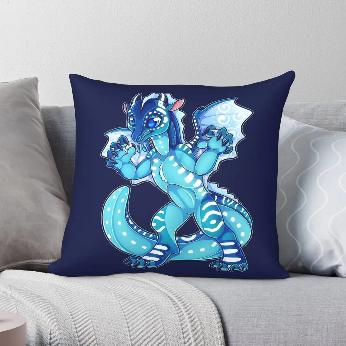 Baby Tsunami Wings Of Fire Square Pillowcase Polyester Linen Velvet Creative Zip Decorative Room Cushion Case
