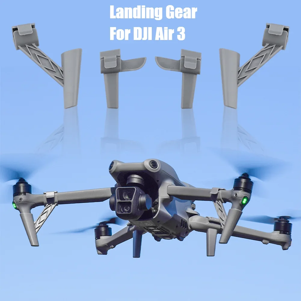 معدات الهبوط لـ DJI Air 3 لـ Air 3S ملحقات طائرة بدون طيار مجموعة ممتدة قابلة للطي لطائرة DJI Air 3 بدون طيار زيادة قوس التوسع