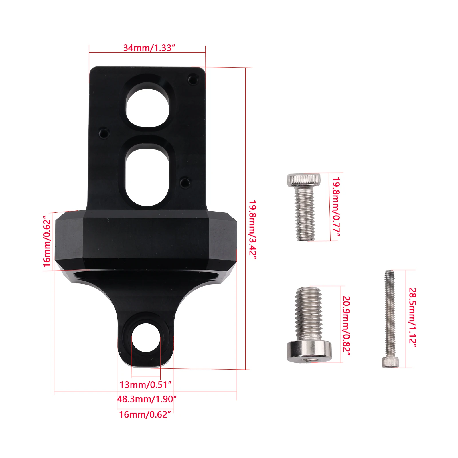 

4-Port Boost Solenoid Mount Bracket Billet Aluminum Easy Mount for MAC 4 Port Boost Controller Universal Holder