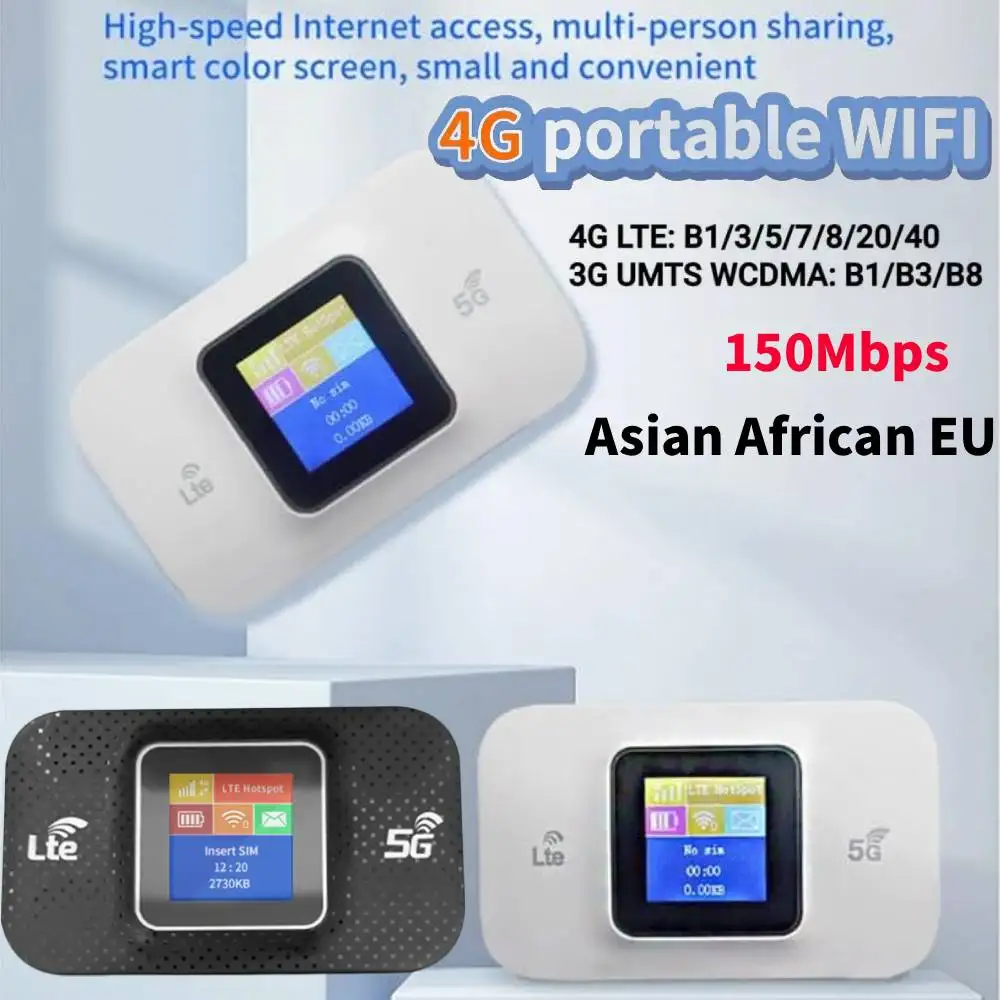 4G موبايل موزع إنترنت واي فاي 150Mbps 4G LTE راوتر لاسلكي محمول جيب MiFi مودم واي فاي نقطة اتصال مع فتحة لبطاقة Sim الاتحاد الأوروبي الآسيوي الأفريقي