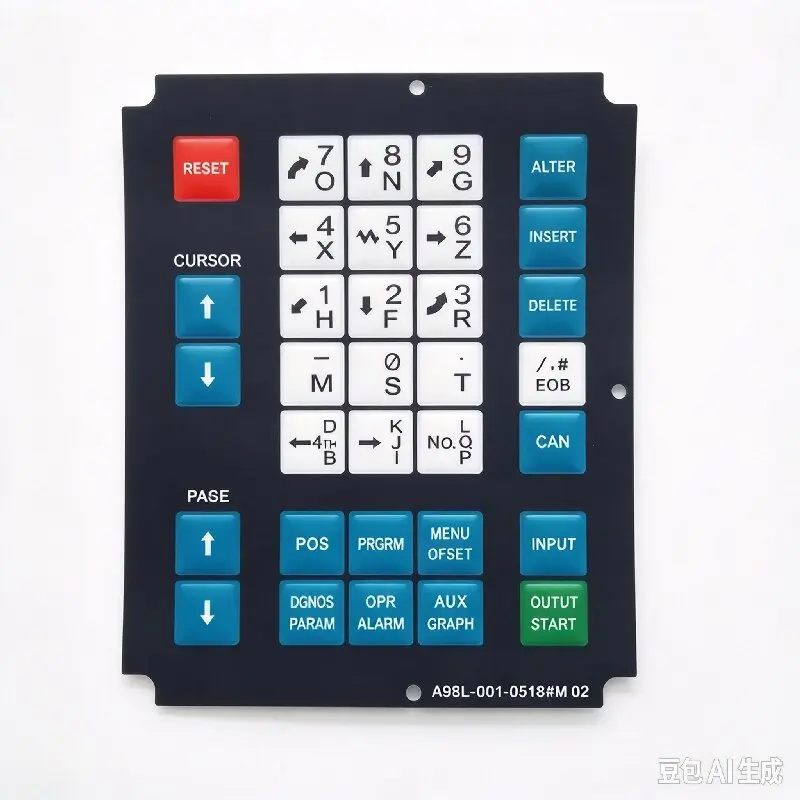 A98L-0001-0518#M 02 A98L-0001-0518#M02 CNC HMI Membrane Keypad Buttons for Machine Operator Panel
