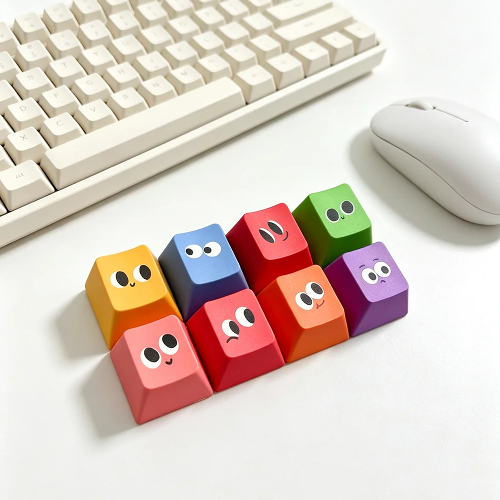 Unique and Creative Novelty Mechanical Keyboard Keycap DIY Keycaps Creative Cross-Shaped Cartoon Keycaps