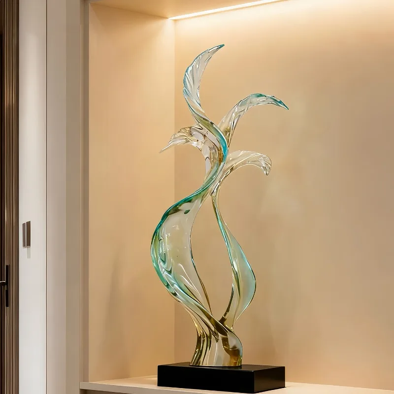 Home Decor Luxury Abstract Art Sculpture Decoration,Resin Statue Living Room TV Cabinet,Foyer Hotel Office Decorations Gift