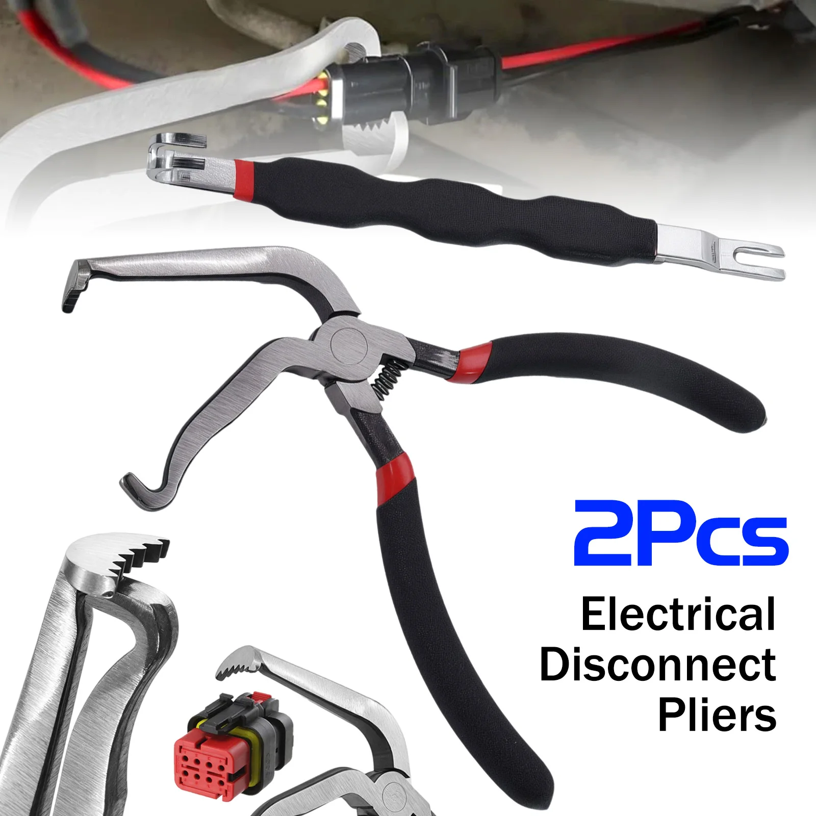 

2 шт. клещи для снятия электрических разъемов, улучшенные клещи для электрических соединителей, инструмент для снятия автомобильных электрических разъемов