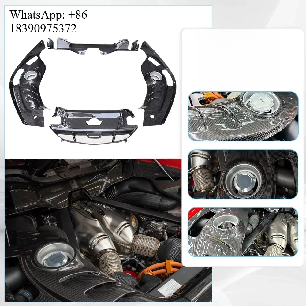 OEM Style Dry Carbon Car Engine Interior Kit Engine Bay Cover for 296 GTB