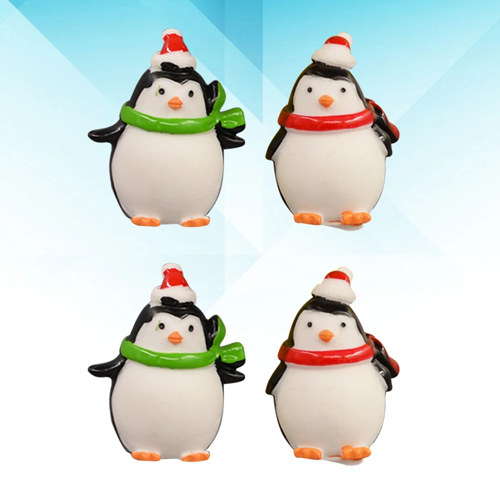 

4Pcs Magnetic Fridge Magnets Cartoon Penguin Resin Decor for Home Office Refrigerator Sticker Note Holder Cartoon Fridge Magnets