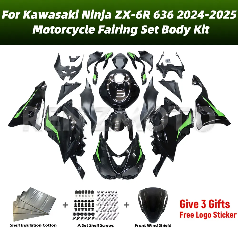 Полные комплекты обтекателей для Kawasaki Ninja ZX-6R 636 2024-2025, комплект обтекателей для мотоцикла, пластиковые аксессуары, комплект кузова 2007c