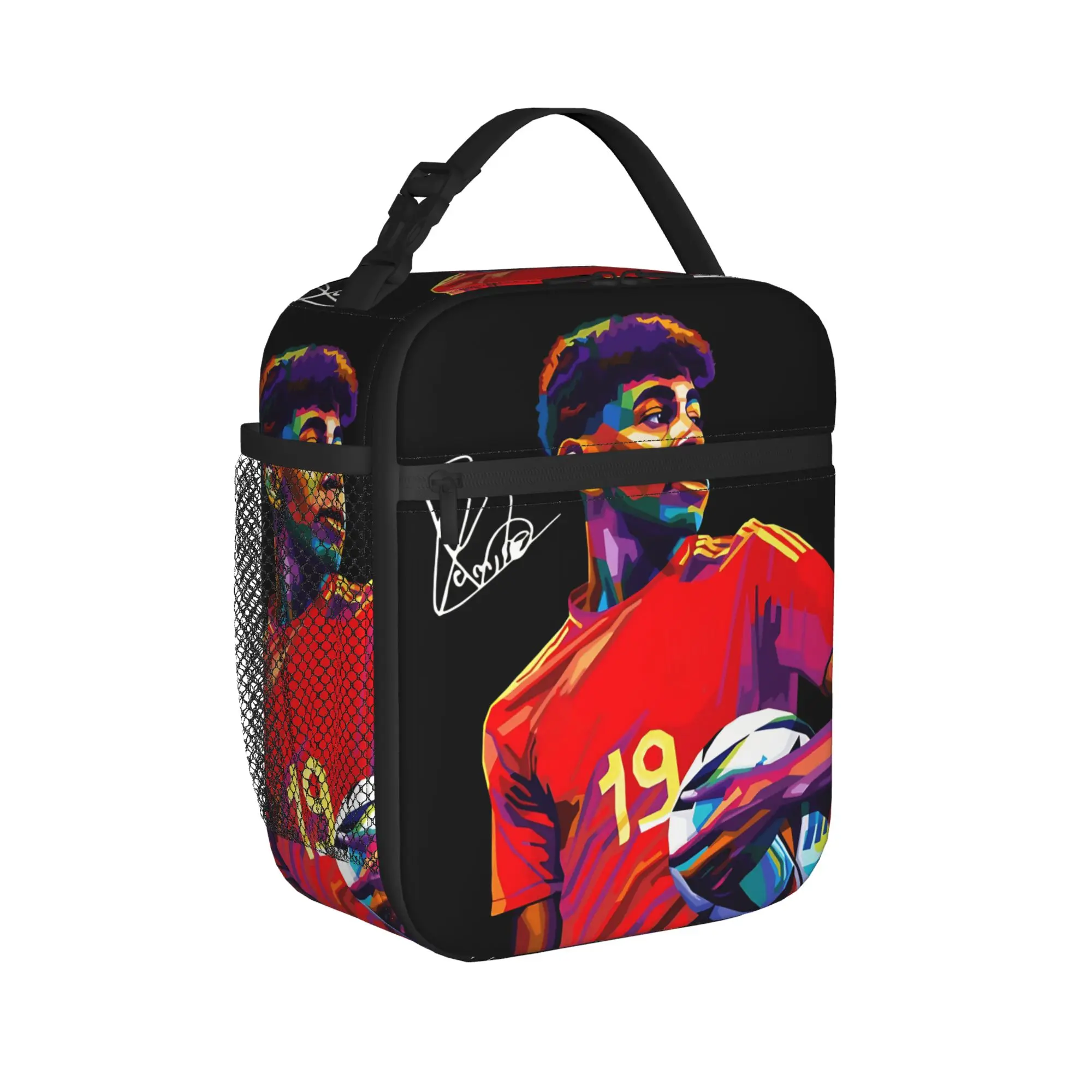 Lamine Y-Yamal Insulated Lunch Bags Thermal Bag Meal Container Number 19 Football Large Tote Lunch Box Girl Boy Office Outdoor