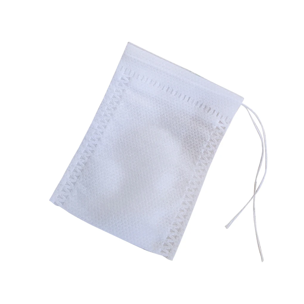 100Pcs/Lot Teabags Single-off Scented Tea Bags with String Convenient DIY Crafts Drawstring Herb Pouch 100pcs 6x8cm