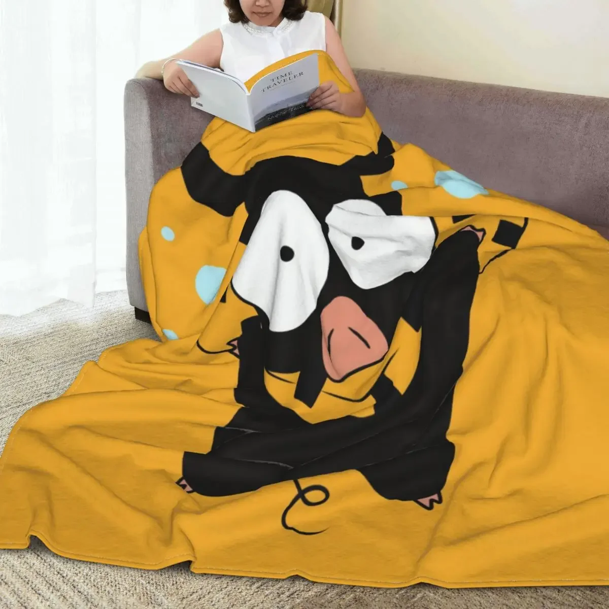 P-Chan Ryoga Hibiki From Ranma Throw Blanket Customizable Warm Camping AntiPilling