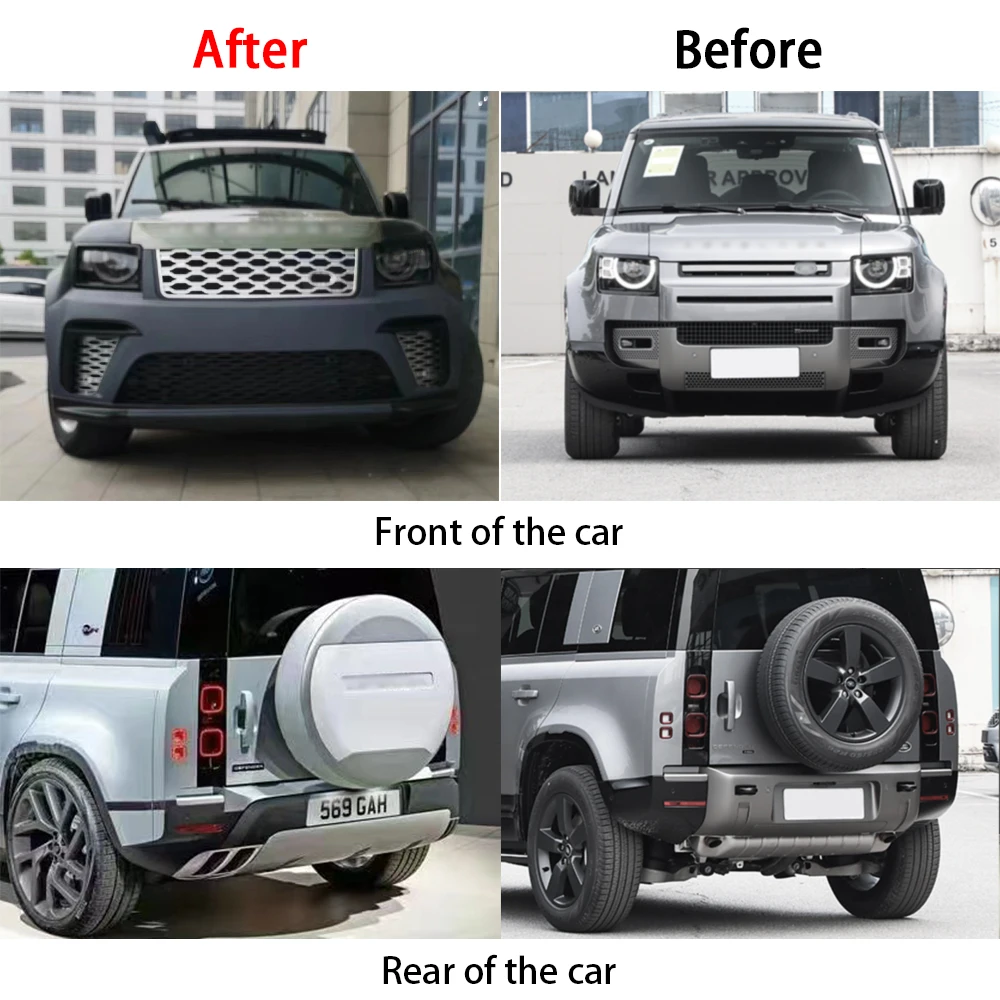 Car Conversion facelift Bodykit For Land Rover Defender Upgrade Changed To Svr Body Kits