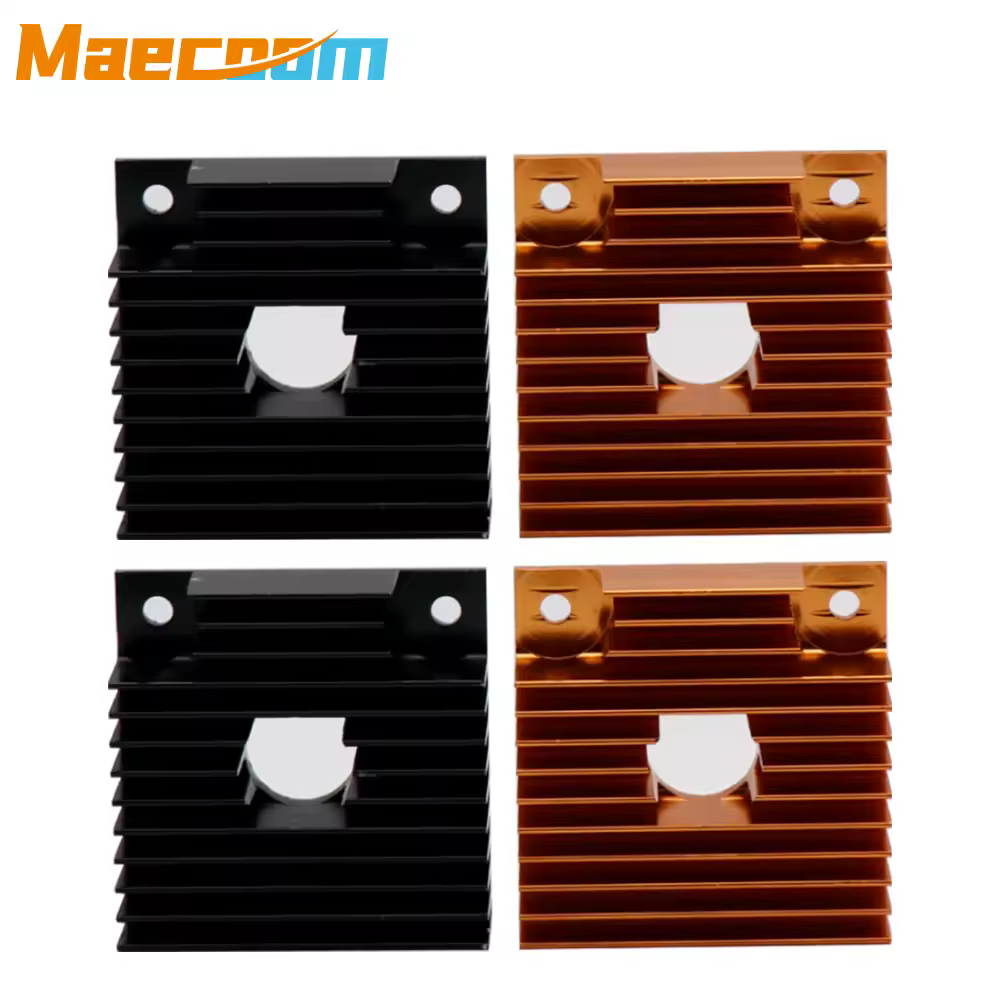 3D Printer Aluminum Motor Heatsink Black Gold Radiator 40 X 40 X 10mm for 42 Stepper Motor MK7/MK8 E3D V5 V6 Extruder Heat Sink