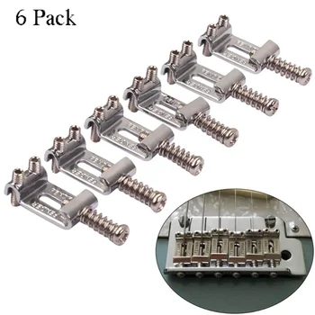 6 stks/set Gitaar Brug Zadels Roller Tremolo Brug Zadels voor Fender Strat Tele Telecaster Elektrische Gitaar Gitaar Body
