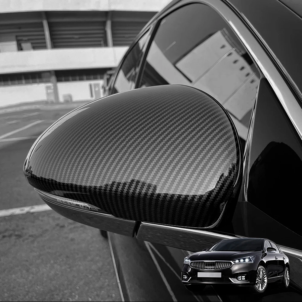 

For KIA K7 Cadenza 2017-2020 Car Tuning Carbon Fiber Rearview Mirror Decoration Cover Trim Exterior Accessories