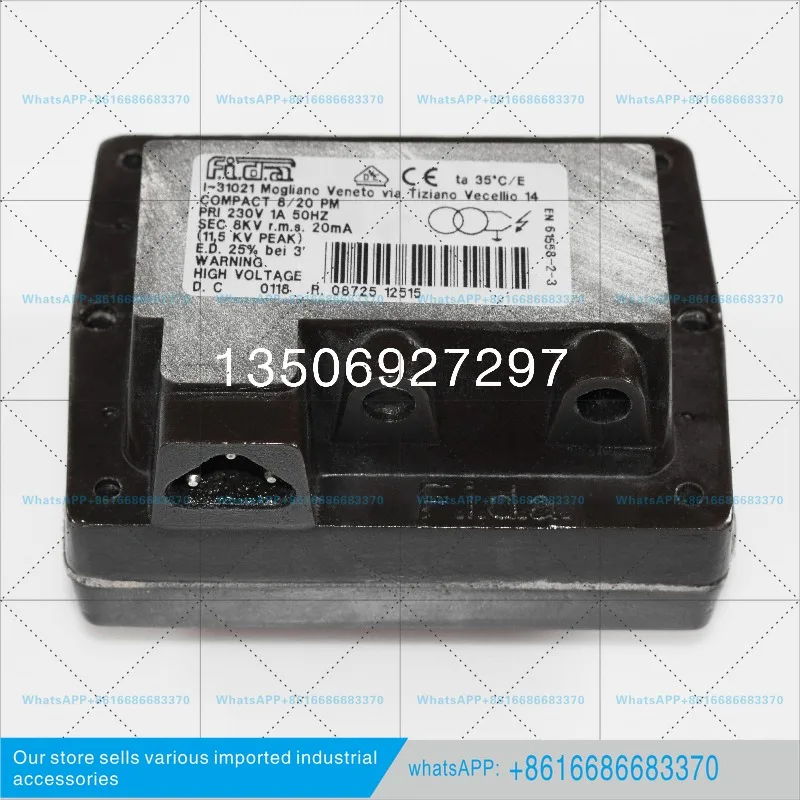 Genuine Feida FIDA single-stage 8KV ignition transformer, ignition high-voltage package double-stage 2 * 5KV MOD.26/48
