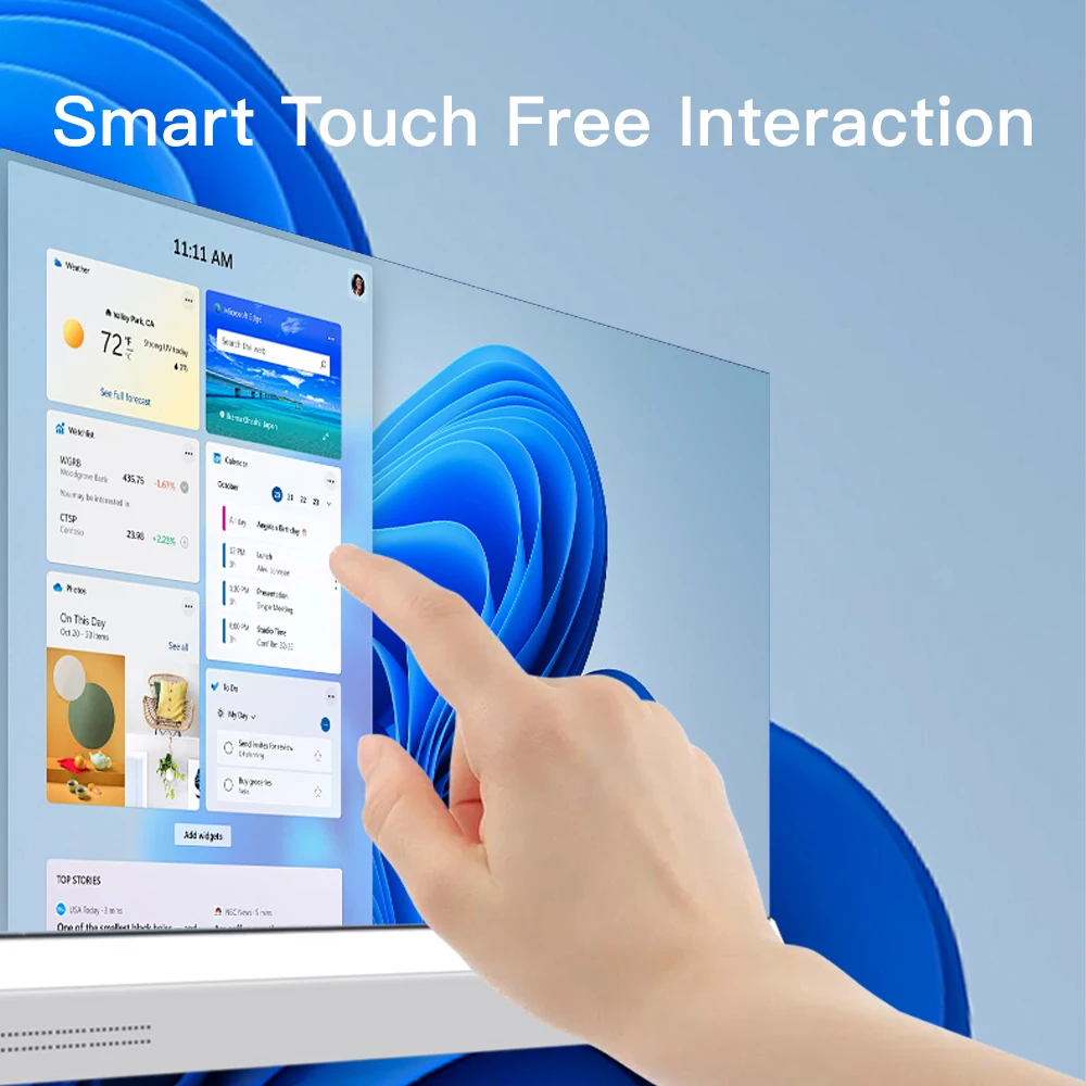 30-Inch self-luminous desktop ultra-thin transparent glass TV OLED display touch display