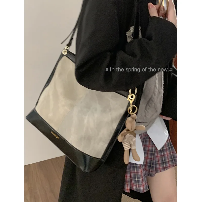 Korean version large capacity high-end underarm bag for women's bag 2023 autumn new Tote bag simple one shoulder crossbody bag