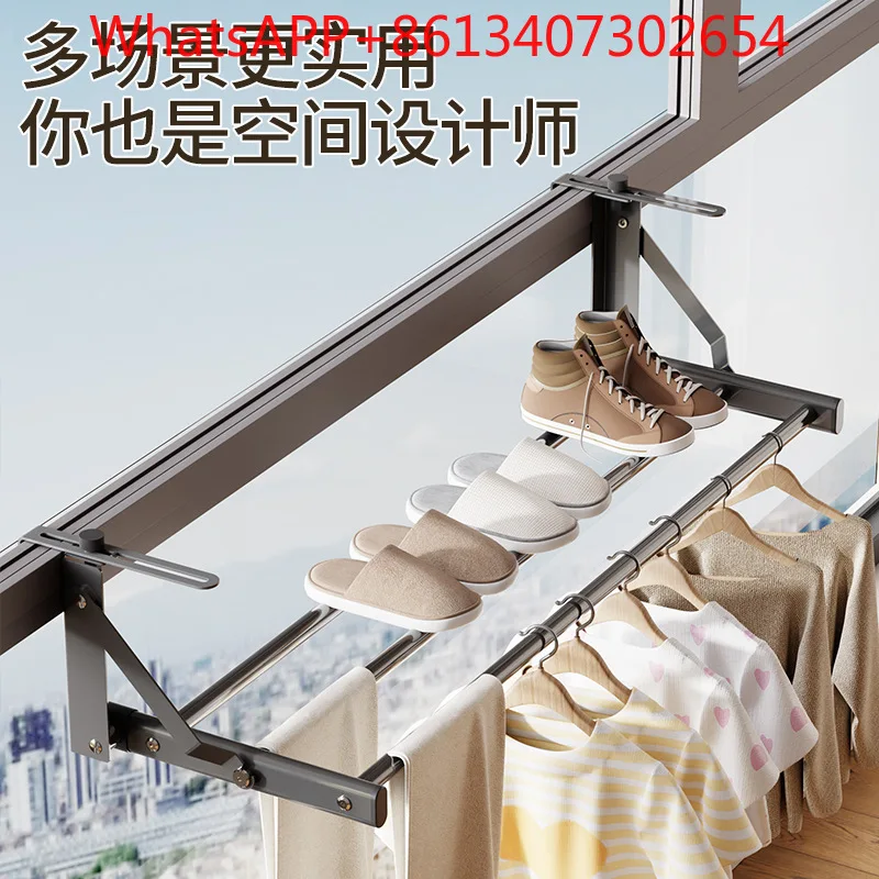 Dormitory clothes hanging carbon steel storage frame bedside fixed finishing clothes hanging rack (1pcs)