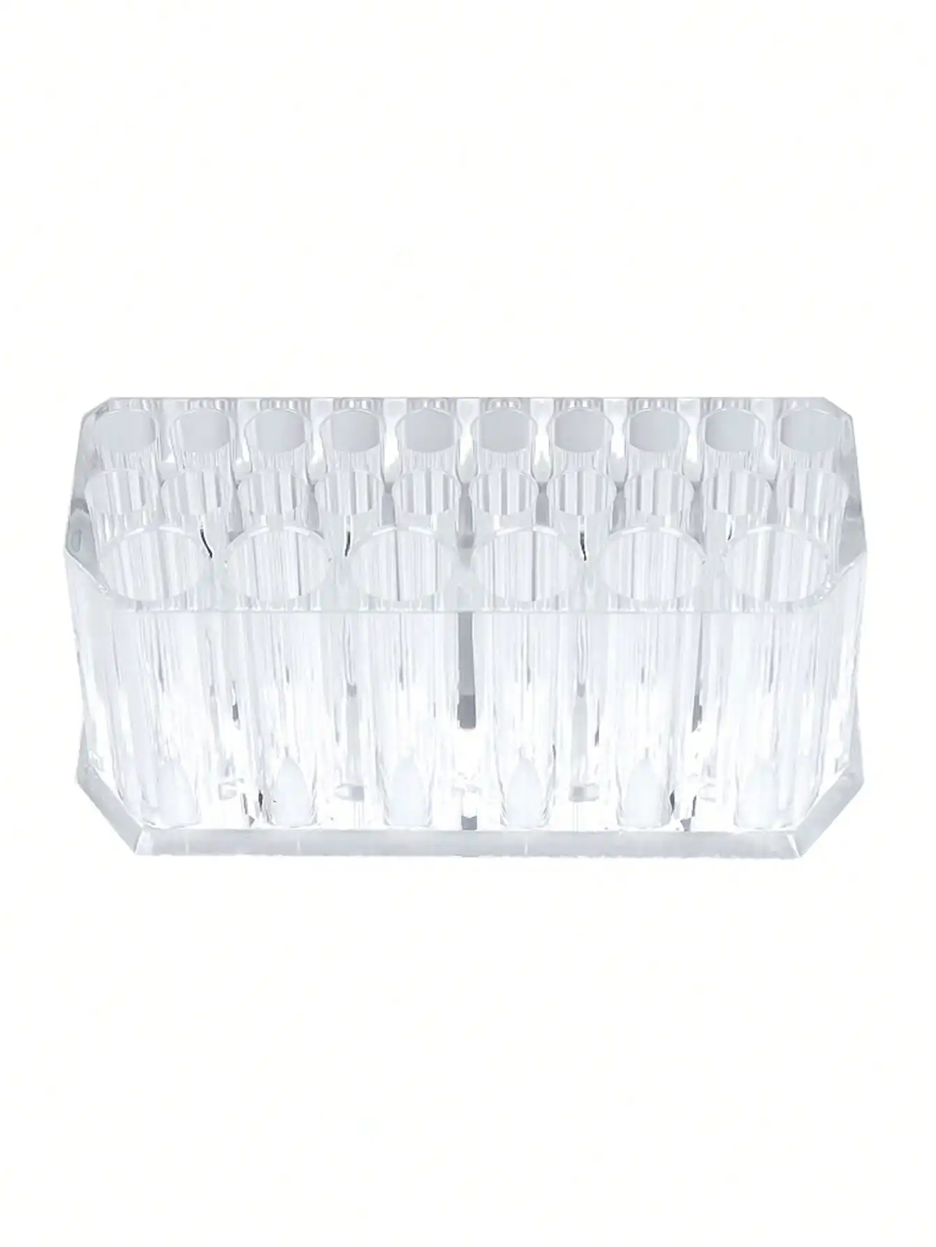 Porte-pinceau de maquillage en acrylique transparent, organisateur de pinceaux de beauté, évaluation du vernis à ongles