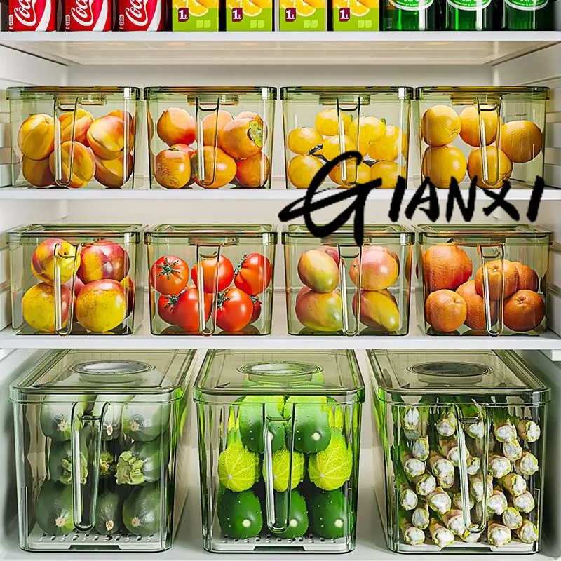 GIANXI Refrigerator Storage Box Food-grade Kitchen Special Storage Box Food Fruit And Vegetable Fresh-keeping Box