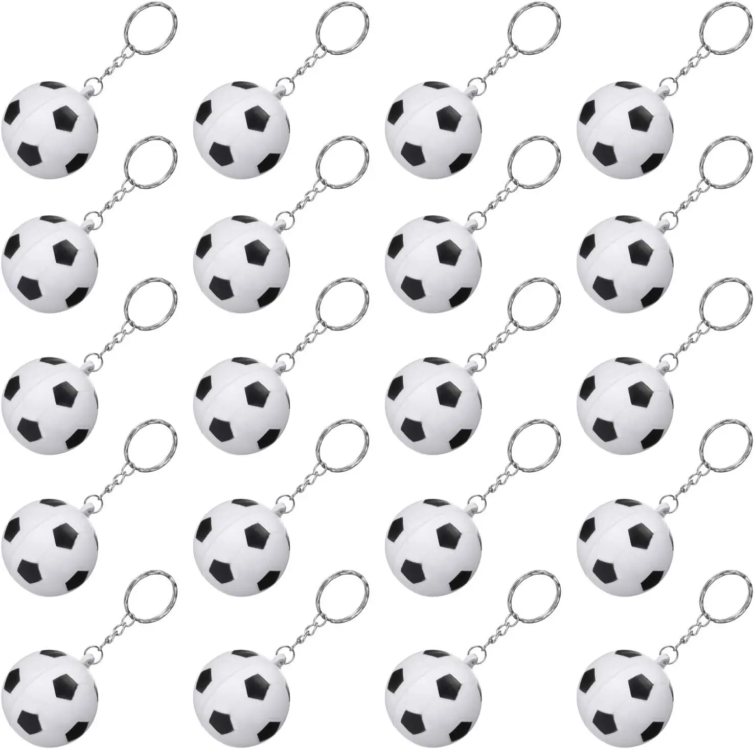 12-24 pezzi Mini portachiavi da calcio Portachiavi sportivo Souvenir della squadra Premi sportive Accessori regalo a tema sportivo
