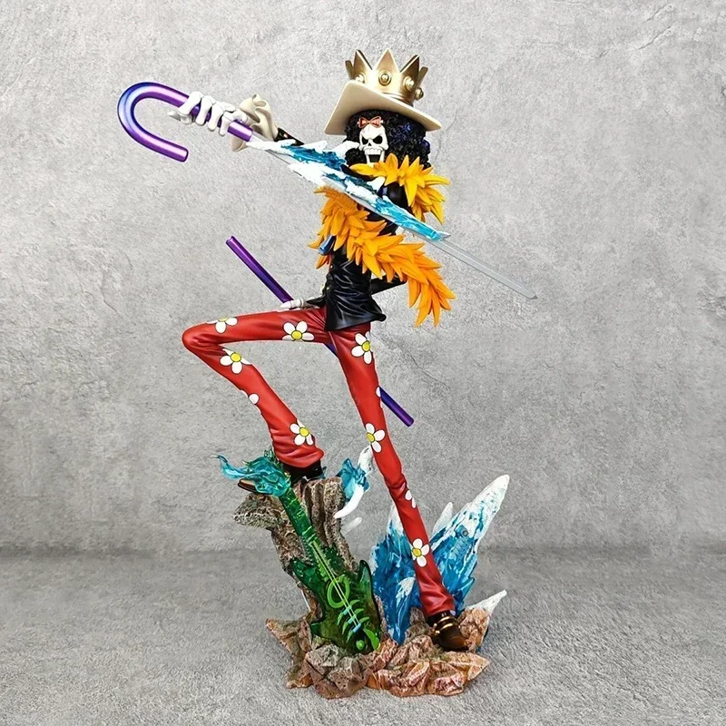 ONE PIECE Figures Brook King of Souls Musician Action Figure Two Years Later Meteor Burukku Custom Anime Figurine Pvc Model Toy