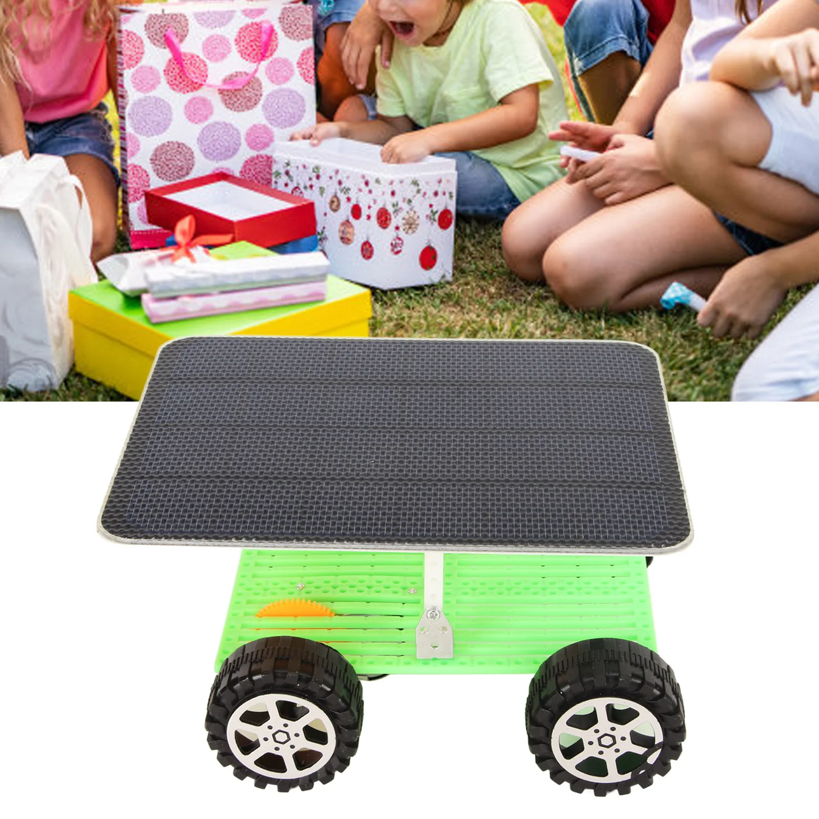 DIY Solar Toy Car Assemble 5W 5V Solar Powered Toy DIY Car Kit Solar Panel Power Child Kid Solar Car Education Kit Children Gift