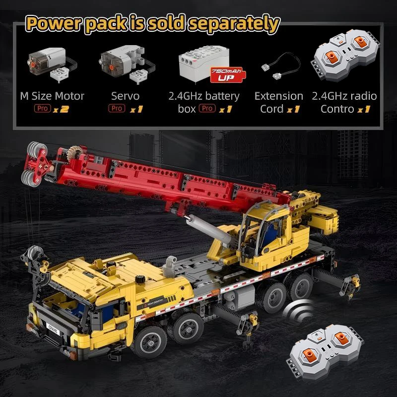 Cada City Remote Control Engineering Vehicle Truck Crane Building Blocks MOC RC Car Bricks DIY Toys For Children Gifts view 2