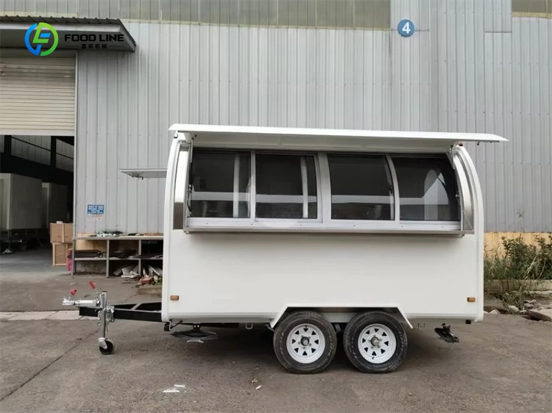 Customized Round Mobile Food Trailer Commercial Street Food Vending Cart Fully Equipped