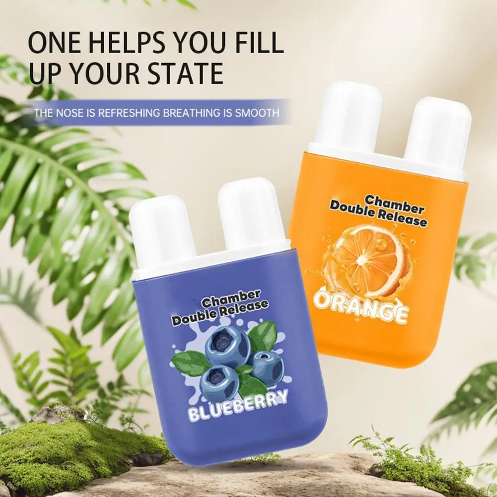 Refreshing Fruits Scent Nasal Inhalation Stick Relieve Drowsiness Portable Aroma Inhaler For Daily Travel Work Fatigue Recovery