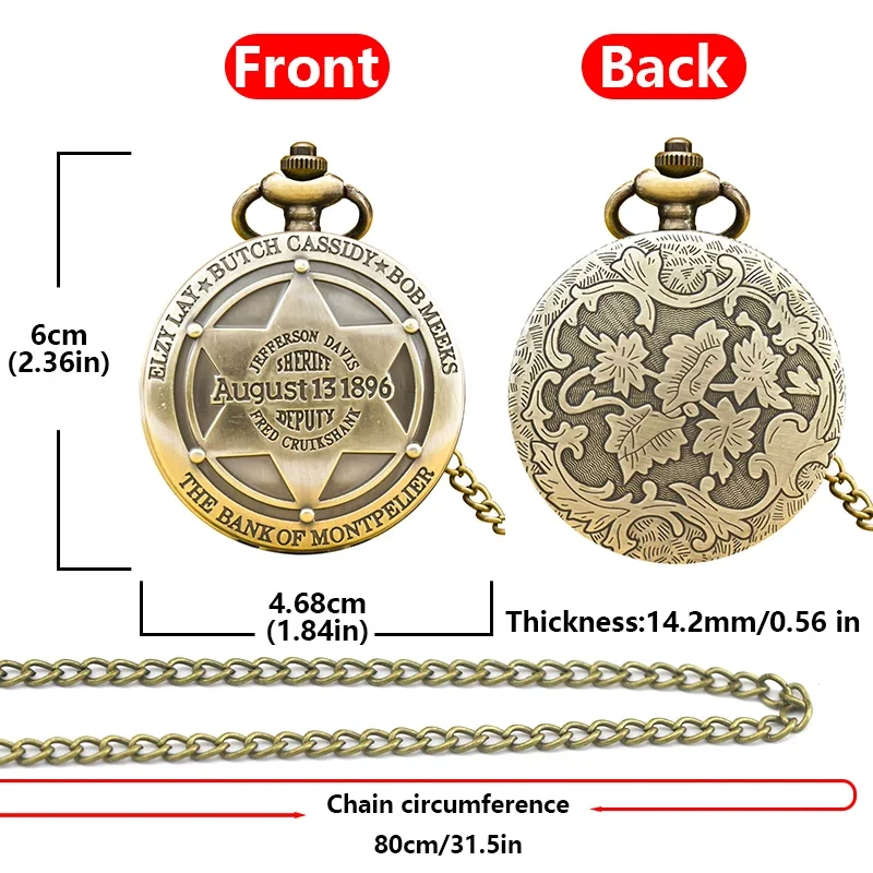 Vintage Bronze Steampunk 1903 Automobile Industry Memorial Quartz Pocket Watch Necklace Pendant Clock Chain Men Women Chain Gift