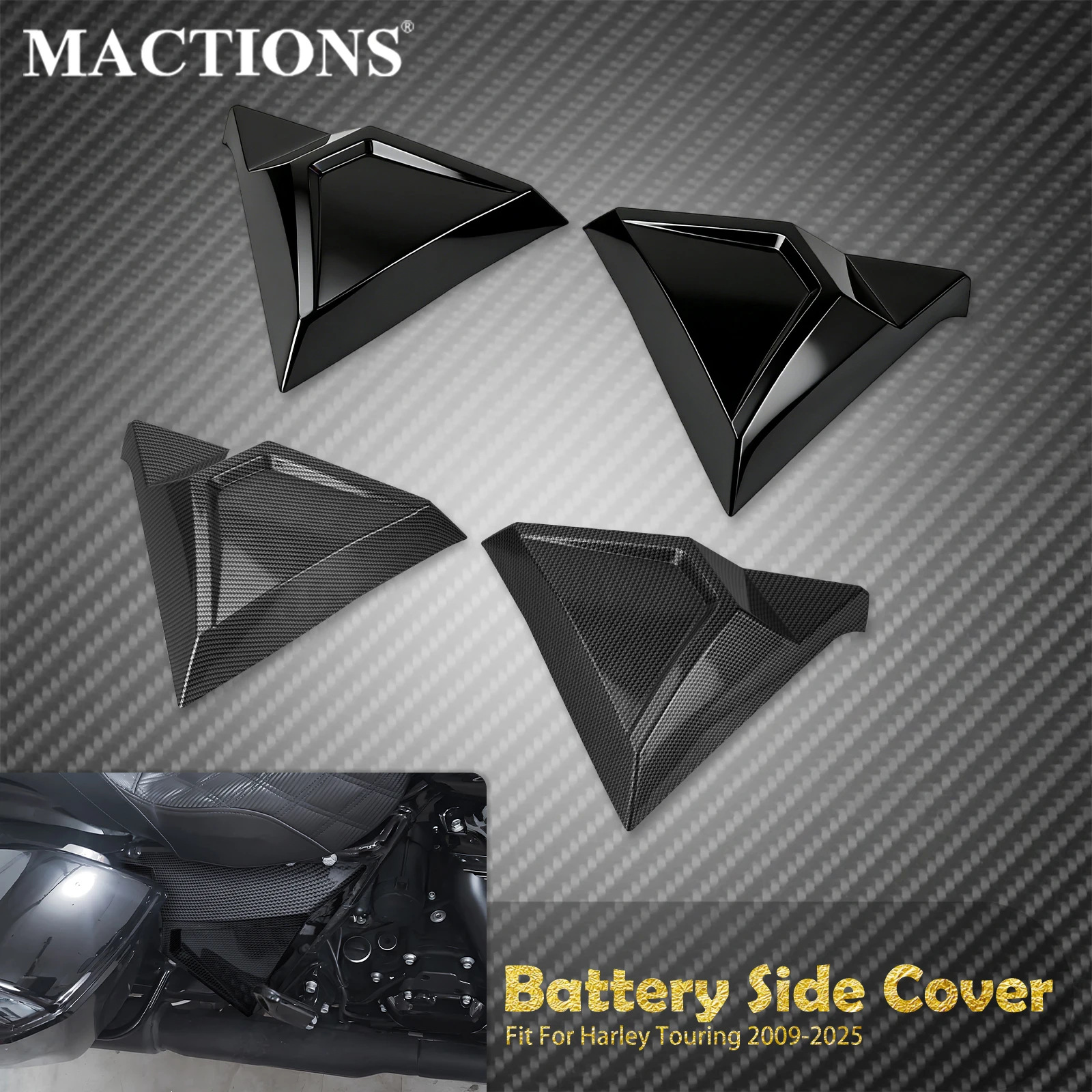 Motorcycle Battery Fairing Side Protector Cover For Harley Touring Ultra Limited Electra Street Glide Road King FLTR 2009-2025