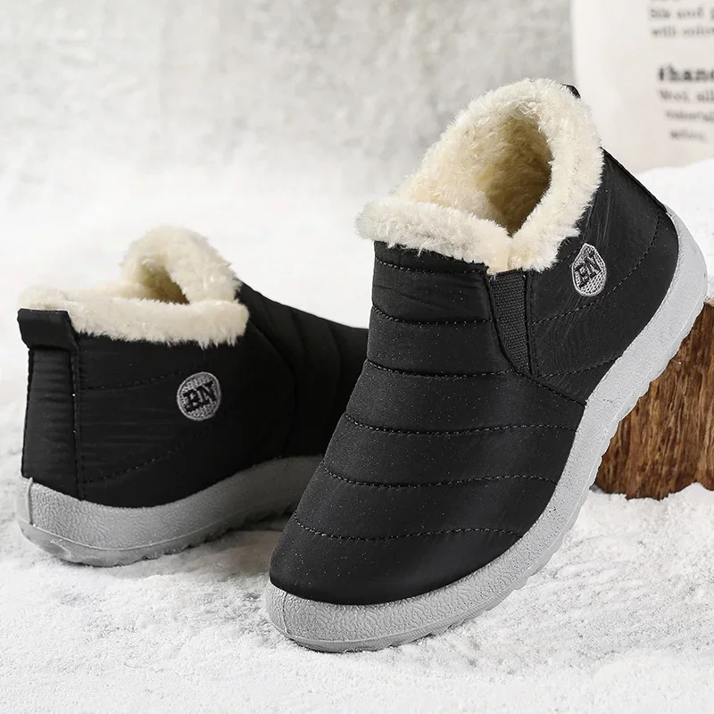 أحذية للرجال أحذية الشتاء مصمم مقاوم للماء أحذية الفراء الخفيفة موضة أحذية الثلوج العصرية الدافئة حذاء كاجوال جديد بوتاس الفقرة Hombre