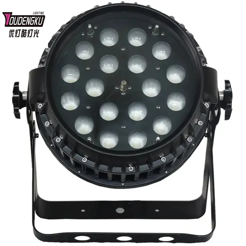 2 pieces 18x 18W 6-in-1 RGBWA UV LEDs + Zoom Par Fixture outdoor led wash lights par can