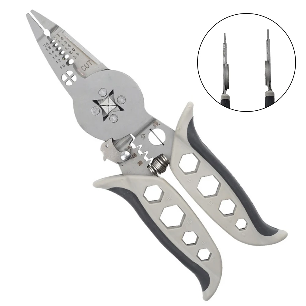 

Сверхмощный инструмент для зачистки проводов и обжимной инструмент Эргономичный многофункциональный складной инструмент для зачистки проводов Инструмент для обжима проводов