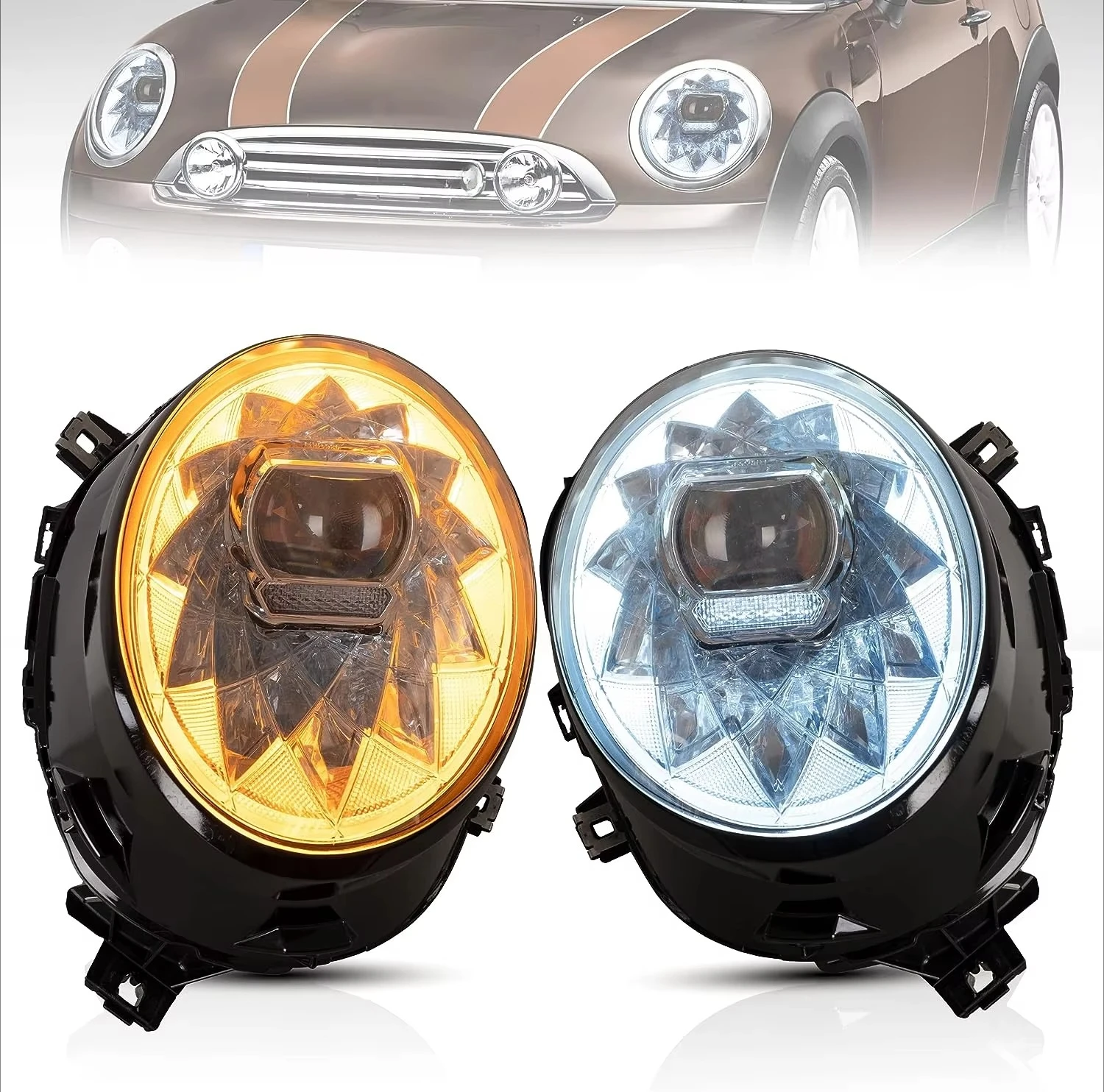 LED Headlights for BMW Mini Cooper F56 3-Door Hatchback 2014-2018 (Not Fit for John Cooper Works/ Superleggera Vision)