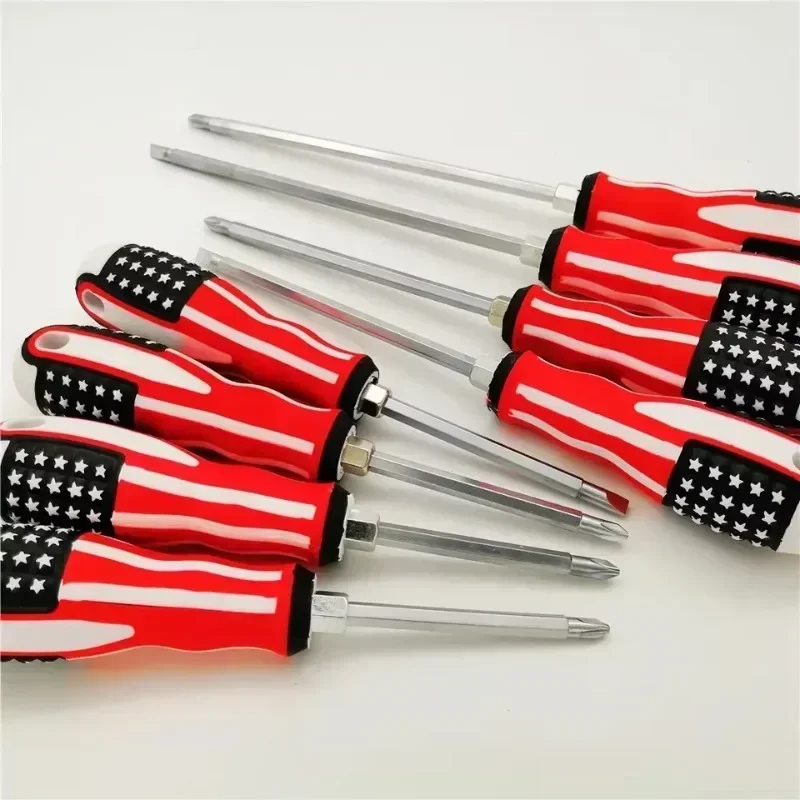 Y4 Factory High Quality Cheap Price 2 Way Screwdriver with Flag Print on Handle