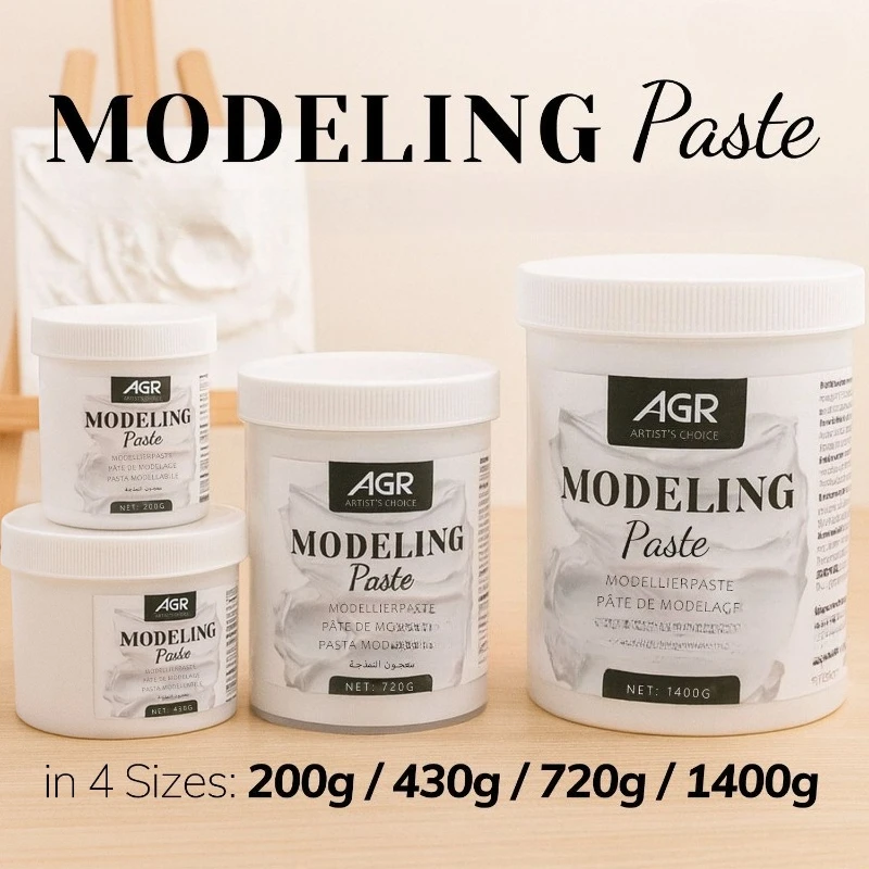 200G/1400G Texture Paste Modeling Cream 3D Acrylic Thickening Medium Gesso For Acrylic Texture Painting DIY Art Craft