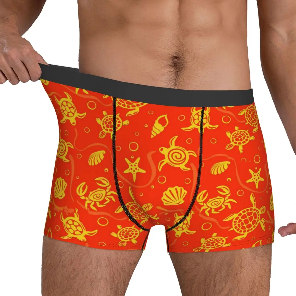 Turtles Print Underwear Cute Animal Print Trunk Trenky Male Panties Soft Shorts Briefs Gift Idea