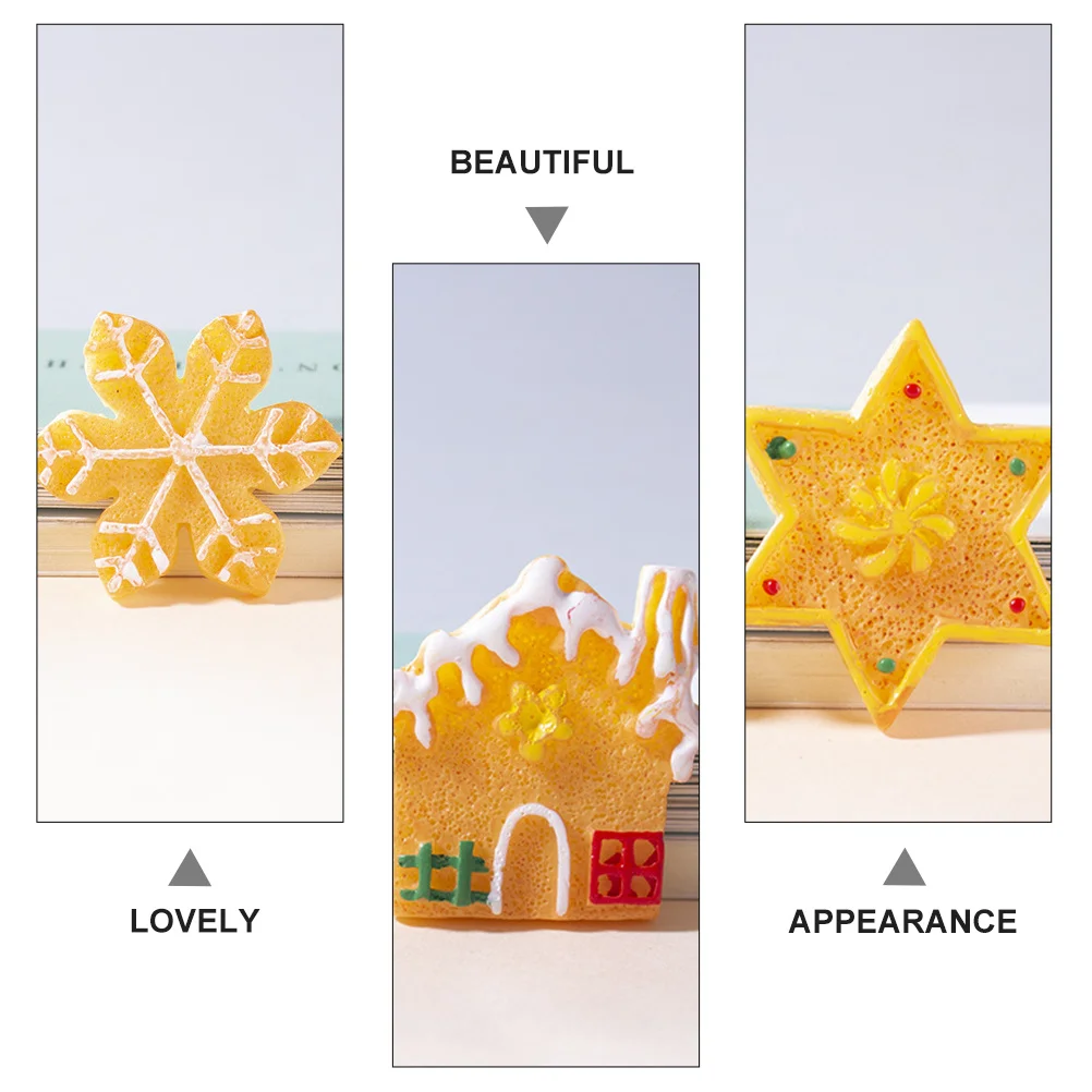 

20Pcs Mini Imitation Food Biscuit Christmas Ornaments Phone Case Accessories Cute Phone Shell Decor for Holiday Gifts