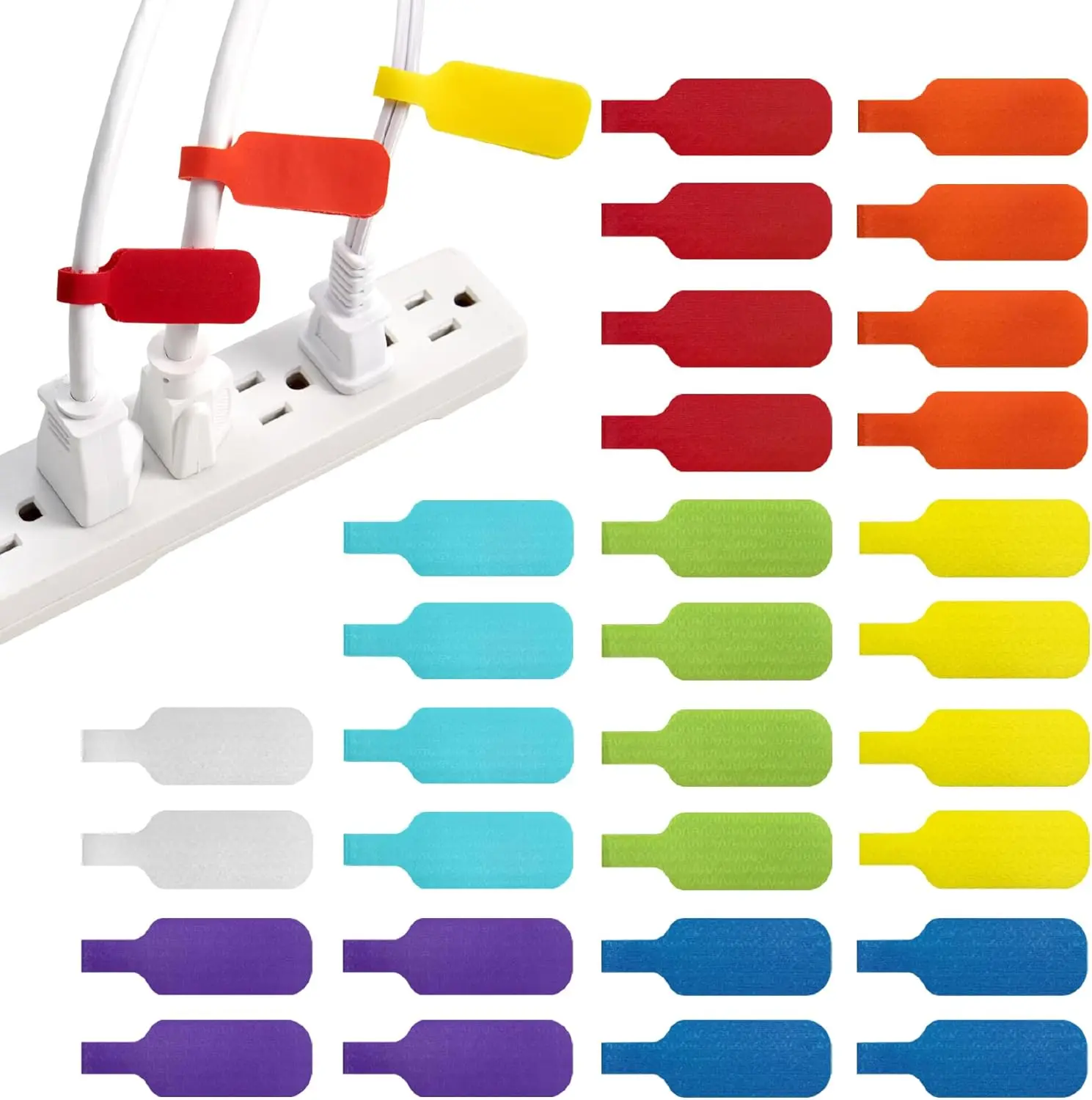 Reusable Cable Labels for Wire Management 30 Pack