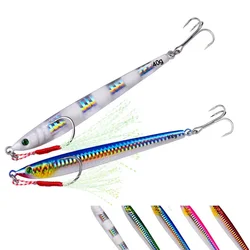 1Pieces Slow Long Metal Jig Fishing Lure 7-10-14-17-21-28-40g Cast Jigging Spoon Artificial Shore Fish Bait Sea Bass Fishing