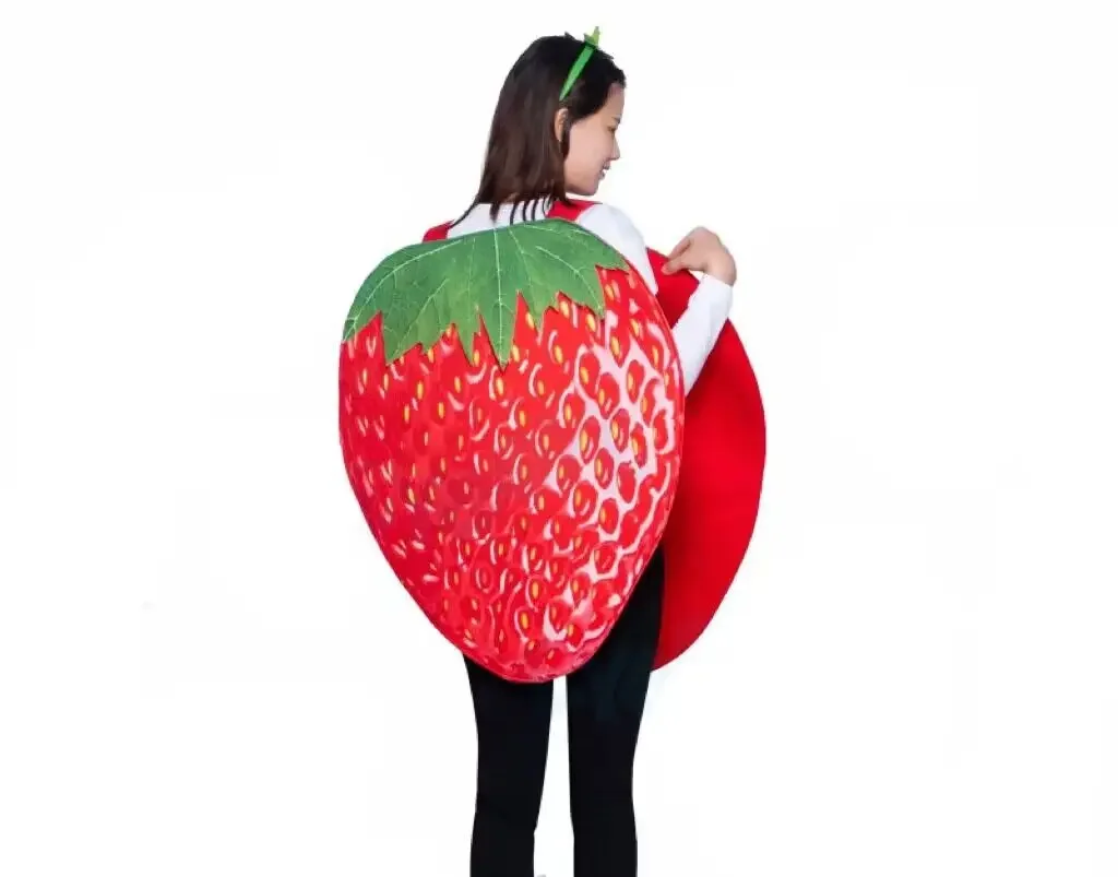 Cosplay Aardbeienkostuum voor volwassenen en kinderen Cartoon Fruit Feestkleding