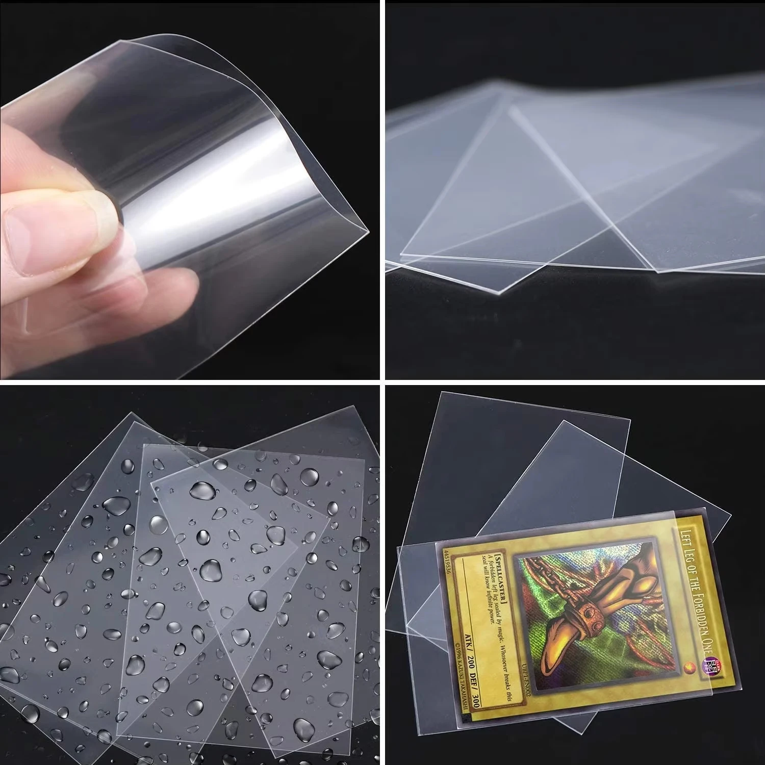 66 x 91 mm transparente innere Kartenhüllen, 100/300 Stück, hochtransparenter, kratzfester Schutz für Pokemon TCG Yugioh Sport-Sammelkarten – Detail 6